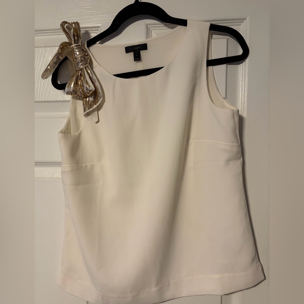 J. Crew Cream Sleeveless Top